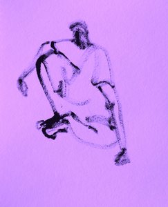 思索にふける男のスケッチ