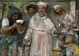 慈悲の七つのわざ 喉が渇いた者に飲み物を与えよ 作： Santi Buglioni