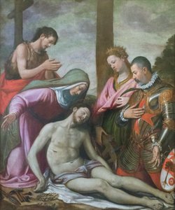 キリストの沈着、c。 1592年（木に油彩 作： Santi di Tito