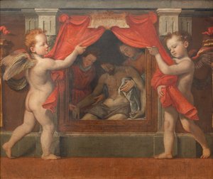 2つのケルビム、1576年頃のピエタ。