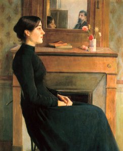 女性の肖像（Santiago Rusinol y Prats 画 作： Santiago Rusinol i Prats