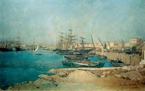 バルセロナ、ポート 作： Santiago Rusiñol