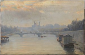 セーヌ川とトロカデロ川 作： Santiago Rusiñol