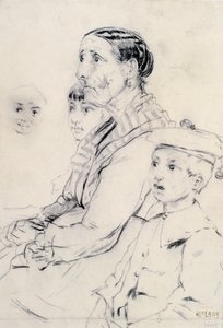 女性と子供たちの研究 作： Santiago Rusiñol