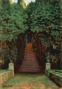 庭の階段 作： Santiago Rusiñol