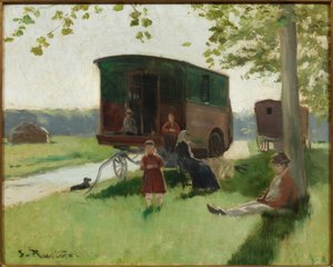 カントリードライバーの馬車 作： Santiago Rusiñol