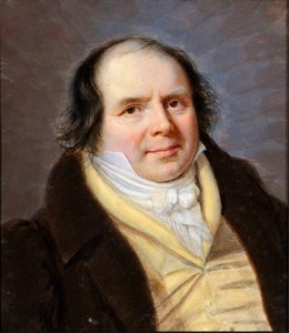 サント パナリオ (1786-1871) による創世記ブルジョアジーの豊満な男の肖像 ジェネス、ギャラリー オブ モダン アート 作： Santo Panario