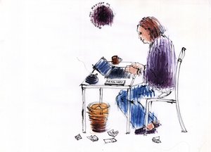真夜中の石油を燃やす2009 作： Sara Hayward
