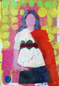 エル #5, 2020 (紙にアクリル) 作： Sara Hayward