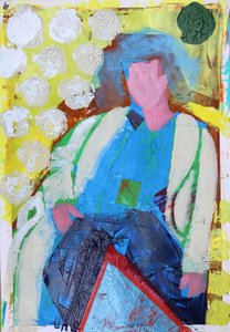 エル#9、2020年（紙にアクリル 作： Sara Hayward