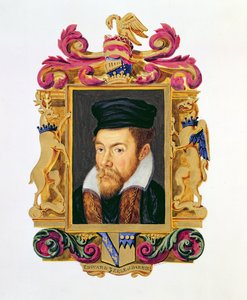 エドワード・スタンリーの肖像（1508-72）1825年に出版された「エリザベス女王の回顧録」からの第3ダービー伯爵（WCとガッシュ紙）