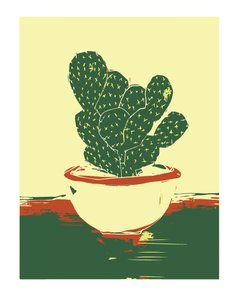 鉢植えのウチワサボテン