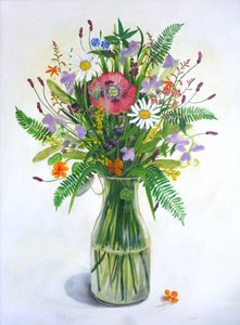 庭の花、2023年（アクリル）
