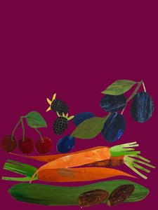 フルーツ＆ベジタブル 野菜,2020,切り抜き 作： Sarah Thompson Engels
