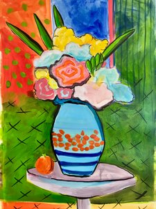 花瓶,2019(アクリル) 作： Sarah Thompson Engels