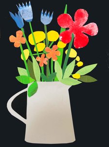 花のある花瓶,2019（コラージュ