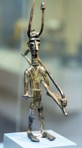 戦士のブロンズ像、紀元前1800～1200年頃（ブロンズ 作： Sardinia Nuragic Civilization