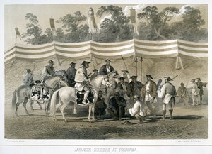 日本、行浜の兵士、c1845 作： Sarony and Co