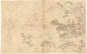 中国スタイルの風景 作： Sasaya (workshop of)