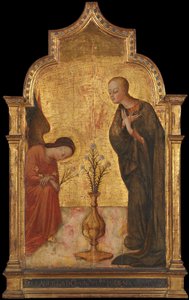 受胎告知、ca。 1435年。 作： Sassetta