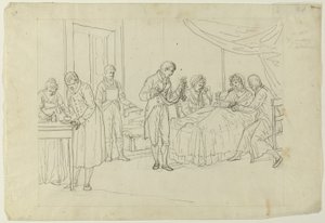 病床のシーン 作： Saverio della Gatta