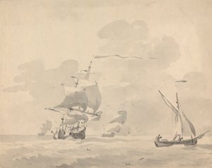 海上の船 作： Sawrey Gilpin