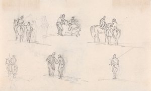 馬に乗った人物像の6つの研究 作： Sawrey Gilpin
