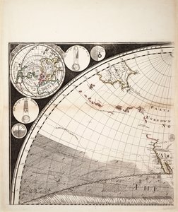 新しい正しい世界地図（断面）、1774年頃（カラー版画） 作： Sayer & Bennett