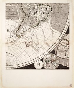 新しい正しい世界地図（断面）、1774年頃（カラー版画） 作： Sayer & Bennett