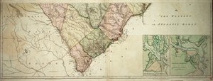 ノースカロライナ州とサウスカロライナ州の地図 作： Sayer & Bennett