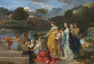 モーセの発見、c。 16551660。 作： Sébastien Bourdon