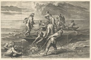 奇跡の魚のドラフト 作： Schelte Adams Bolswert after Sir Peter Paul Rubens
