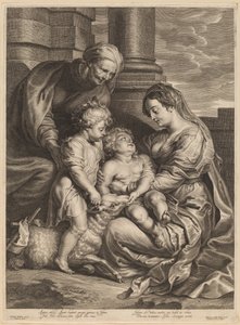 聖アンナと聖ヨハネと聖母子 作： Schelte Adams Bolswert, after Sir Peter Paul Rubens
