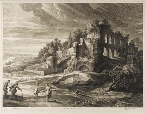 小さな風景より 大遺跡のある風景 作： Schelte Adamsz. Bolswert