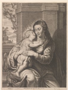 メアリーと子供 作： Schelte Adamsz. Bolswert