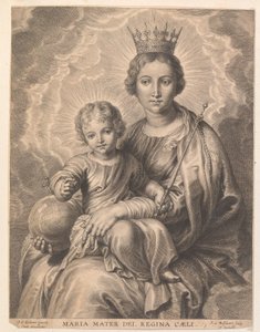 メアリーと子供と地球儀 Maria mater dei, regina caeli (オブジェクトのタイトル) 作： Schelte Adamsz. Bolswert