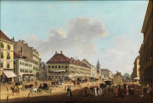 レオポルトシュタットの劇場、1825 年。