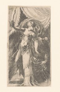 ホロフェルネスの首を袋に入れたユディト 作： Schiavone (attributed to)