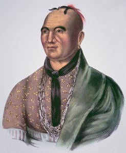ジョセフ・ブラント（1742-1807）モホーク族の酋長（カラーリトグラフ 作： School American