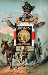 Seal of North Carolina Smoking Tobacco」の広告ポスター（カラーリトグラフ） 作： School American