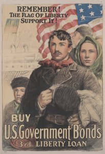 思い出せ自由の旗が支える米国国債を買おう、第3回リバティローン 作： School American