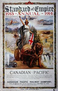 Standard of Empire Annual 1913-14」の表紙に掲載された広告(カラーリトグラフ) 作： School Canadian