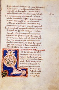 旧約聖書のミニチュアページ。13世紀。カロリング王朝時代。ミラノ、トリヴルジアーナ図書館。 作： School Carolingian