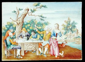 ファミーユ・ローズ・プラーク 1740年頃（エナメル質 作： School Chinese