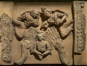 仏陀の前世を描いた浅浮彫り。ヴィシュヴァンタラ・ジャタカ。中国、新疆ウイグル自治区6世紀末〜7世紀初頭 作： School Chinese
