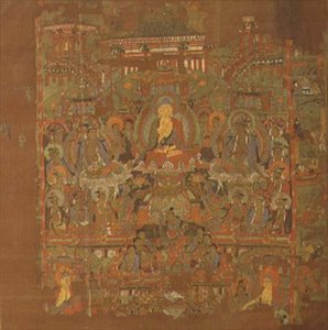 Ch.1.iii.02 《菩薩行者の楽園》 8～9世紀 敦煌 絹本著色 作： School Chinese