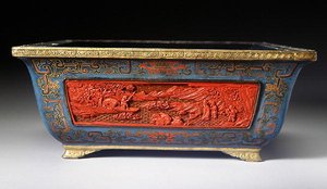 ジャルディニエール、乾隆時代（1736-95）（漆塗りの木）（272176も参照） 作： School Chinese