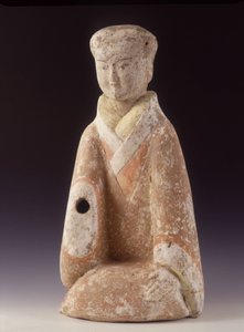 宮廷の貴婦人中国、前漢時代（206 AV-220 AD）、高さ60cm、テラコッタ製。 作： School Chinese