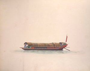 ミュージシャンズボート、1800-05年頃（紙に水彩） 作： School Chinese