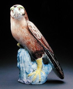 一対のファミーユ・ローズの鷹、1750年頃（磁器）（他は231340参照） 作： School Chinese